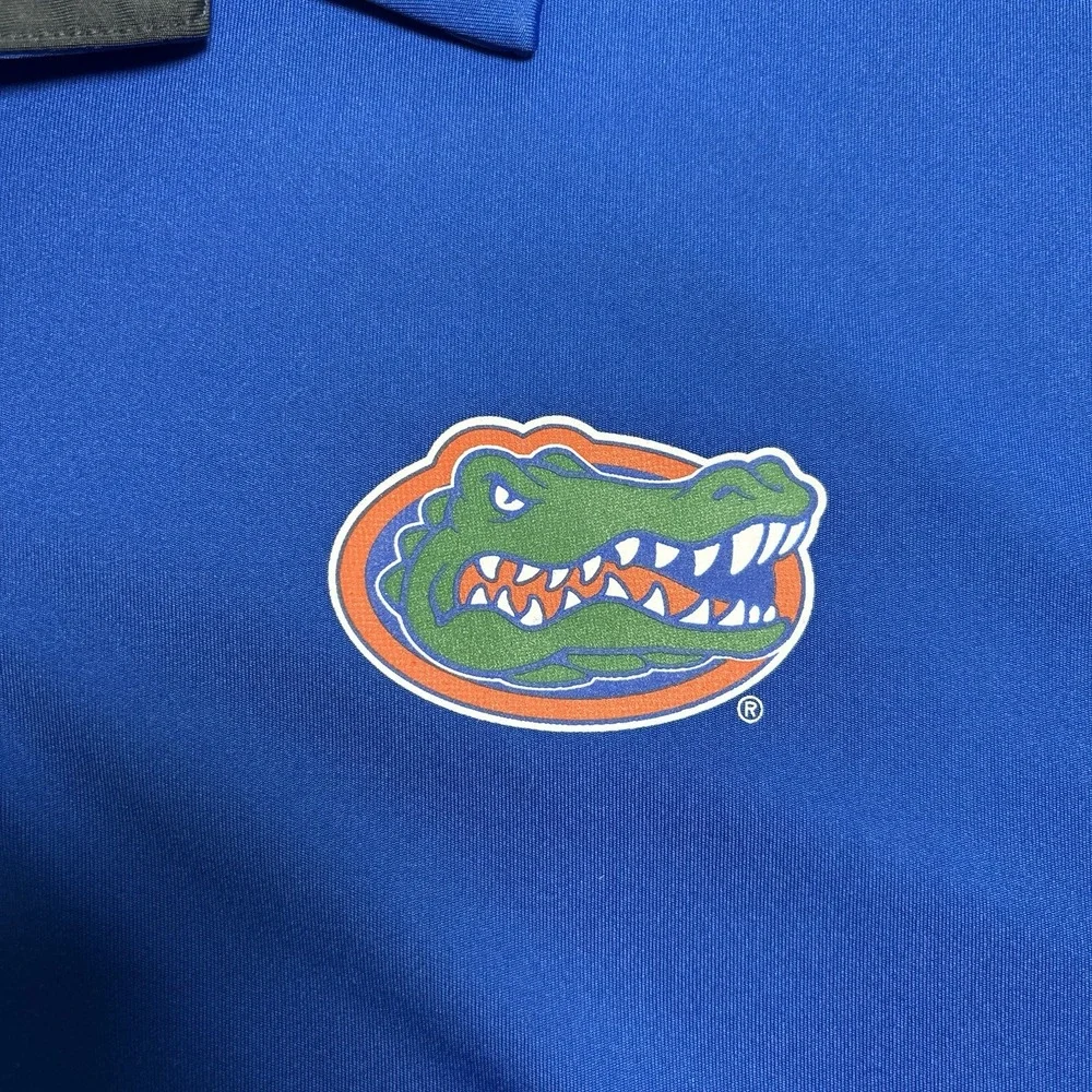 Florida Gators Nike Dri-FIT Men XXL Royal Blue Short Sleeve Polo Shirt NCAA